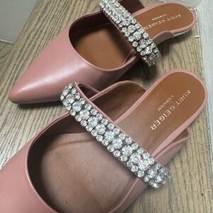 Kurt Geiger Pink Embellished Mules